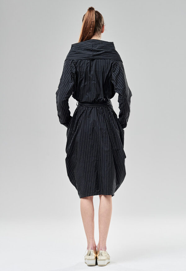 Sukienka płaszczowa w kropki Viola Śpiechowicz 03